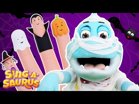 Finger Family Halloween Song! 🎃 | Fun Nursery Rhyme | Dinosaurs for kids 🦖🦕 - Sing-A-Saurus!