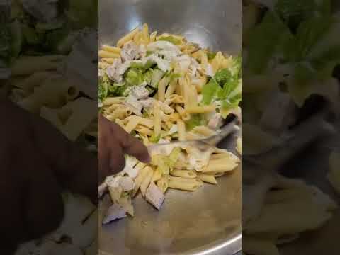 Chicken Caesar Pasta Salad!  #pastasalad #caesarsalad #mealprep #pastashorts #easyrecipe #howtocook