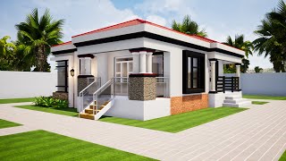 Tiny house design | Hip Roof |  2 Bedroom design | 9mx11m