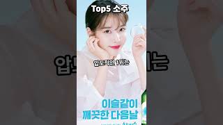 Top5 소주 -압도적 1위 참이슬, 2위는?