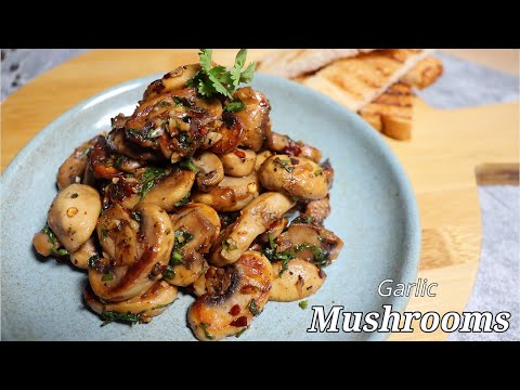 Butter Garlic Mushroom Restaurant Style at Home | Garlic Mushrooms | Sauteed Mushrooms | Low Carb