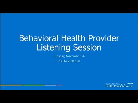 Monthly call for behavioral health service providers