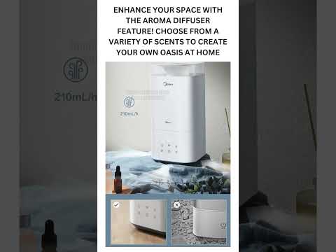 "Experience Serenity: Midea's Smart Control Humidifier -Bliss for Your Bedroom, Home, and Plants!