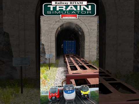 Train Simulator । Indian Railways Ship Container Wagon । Bumpy Railroad Crossing । Railwork #shorts