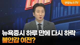 [경제읽기] 뉴욕증시 하루 만에 다시 하락…불안감 여전? / 연합뉴스TV (YonhapnewsTV)