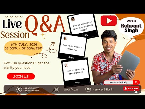 Get Your Italian Visa: Live Q&A Session | VISA success rate | VISA Interview#shorts#studyinitaly