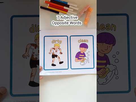 knock Knock 👊 | flash cards (age 4 +) | opposite words in english #shorts #ytshorts #flashcards