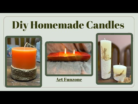 DIY Homemade Candle Craft | Cement Candles #cementcandle #candlecraft #cementcraft #diycrafts