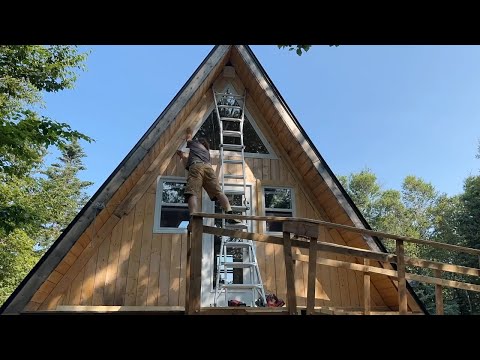 Narrated 400sq ft A-frame Part #2 -  includes #fakro ladder installation