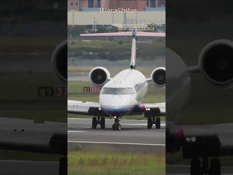 IBEX Bombardier CRJ700 | Cross wind Landing | Osaka ITAMI Airport