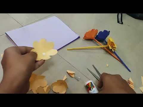 how to make flower 🌺🌻🌹🌷from paper!!!