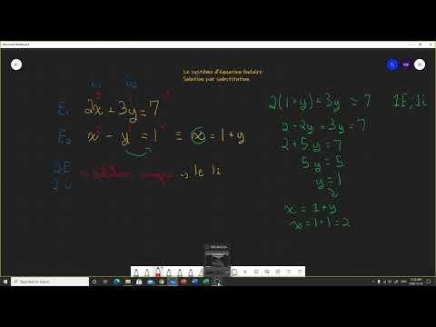 Système d'équation linéaire - substitution