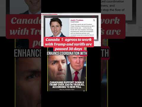 TRUDEAU CAVES TO TRUMP #shorts #fyp #viralnews #tariffs #canada #trudeau #trump #canadiantariffs