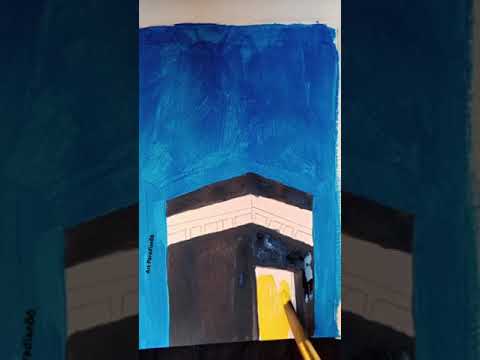 How To Art MAKKAH 🕋 #shorts #art #viralvideo #painting #easyart #shortvideo #shorts