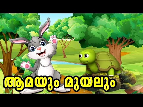 ആമയും മുയലും | ഈസോപ്പ് കഥകൾ | The Hare & the Tortoise |  Moral story in Malayalam