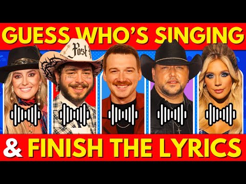 GUESS WHO'S SINGING & FINISH THE LYRICS📀Country Edition🎵Music Quiz