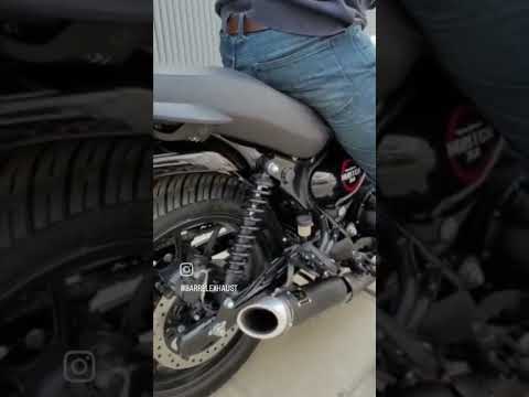 Hunter 350 with Trail Exhaust startup sound #barrelexhaust