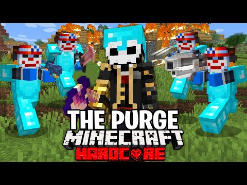 100 Players Simulate THE PURGE in Minecraft