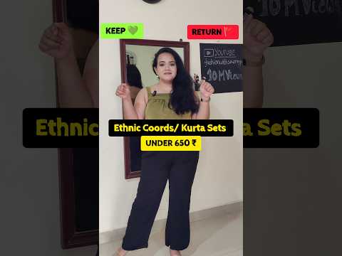 Keep Or Return| Ethnic Coords/ Kurta Sets Under Rs. 650  #fashion #shorts