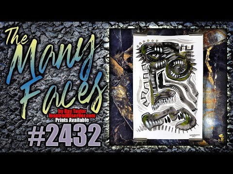 #2432 The Many Faces 2024 Collection: Ink Painting Process Timelapse with Ray Taylor