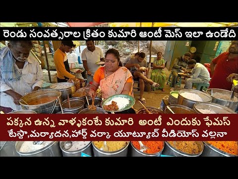 Hard Working Lady Selling Cheapest Roadside Meals | Unlimited Non Veg Meals By Kumari Aunty