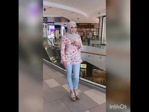 Zoe Arissa Muslimah Blouse Floral Pearl Crepe