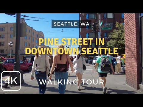 Dangerous or Safe?  Walking Pine Street in Downtown Seattle, WA in 2024