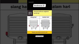 Semboyan 21 kereta api #kai #kai121 #semboyankeretaapi  #rangkaian #gerbongkereta #shorts #fyp