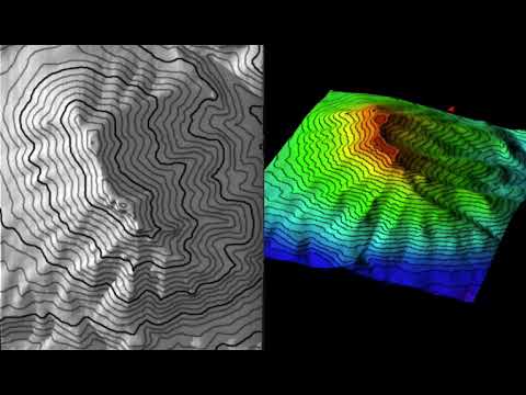 Hill Topographic Map 3D Side by Side Comparison