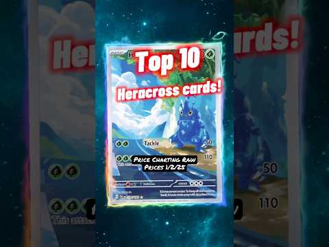 Top 10 EXPENSIVE Heracross Pokémon Cards 👀 #shorts #top10 #heracross