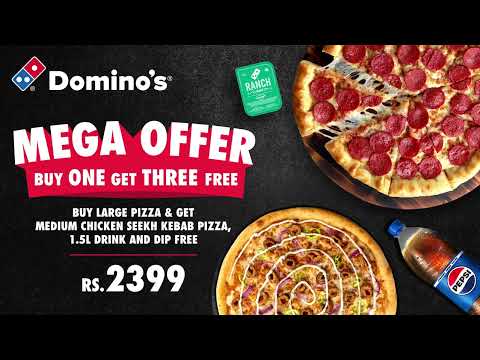 Domino's Mega Offer of the Year is Here! 🍕 Buy 1, Get 3 FREE!