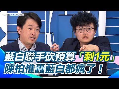 陳柏惟轟藍白都瘋了！藍白聯手砍預算「剩1元」試圖癱瘓國家？陳柏惟曝部會預算留1元原因：什麼屁都不能做 就像陳庚金跟韓國瑜講的「能撈就撈 能混就混」｜【J4葛瑞絲滑上車】三立新聞網 SETN.com