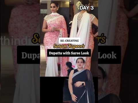 Dupatta With Saree 😍| Celebrity Inspired Fashion Looks #fashion #shorts #saree