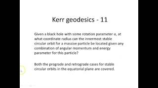 Kerr geodesics - 11