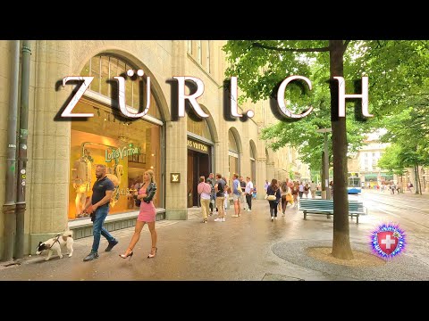 SWITZERLAND ZURICH ✨ Stroll around BAHNHOFSTRASSE & Münsterhof / City Center after the rain 4K