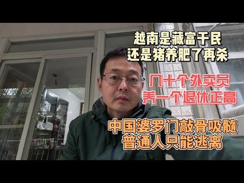 越南是藏富于民还是猪养肥了再杀？|几十个外卖员养一个退休正高|中国婆罗门社会敲骨吸髓 普通人只能逃离