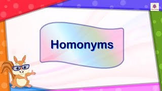 Homonyms | English Grammar & Composition Grade 3 | Periwinkle