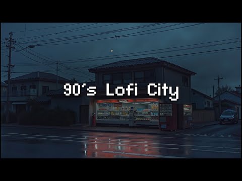 90's Lofi City 🎵 Lofi Hip Hop Radio 📻 Nostalgic Retro Vibes & Japanese Town Ambience