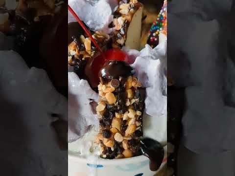 A Caramel Apple & Pretzel Hot Fudge Sundae for #NationalHotFudgeSundaeDay #shorts #shortsvideo