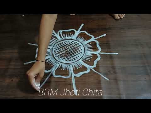 Very Simple and Easy Jhoti Chita For Manabasa Gurubara/Laxmi Puja Special Jhoti Chita/Alpona Designs