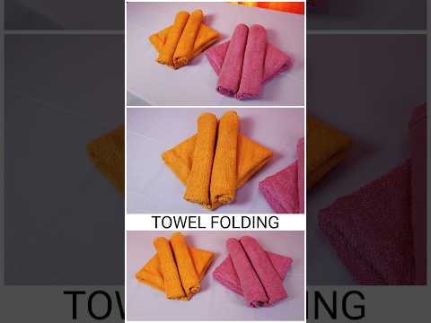 DOUBLE ROLL TOWEL FOLDING #towelfolding #towelart