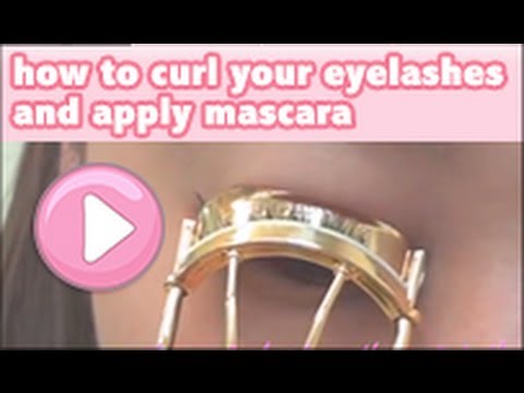 how to curl your eyelashes and apply mascara