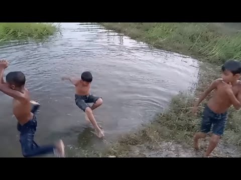 Kids playing in water having outdoor fun। kids episode37