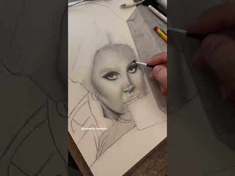 DRAWING LANA (tiktok: raymond.portraits) #art #shortsvideo #artist #artistdrawing #lanadelrey