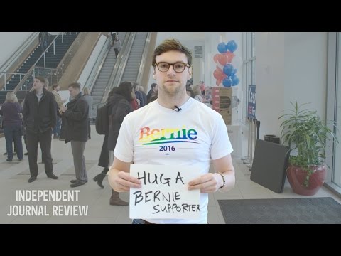 Bernie Supporter Asks For Hugs At A Trump Rally