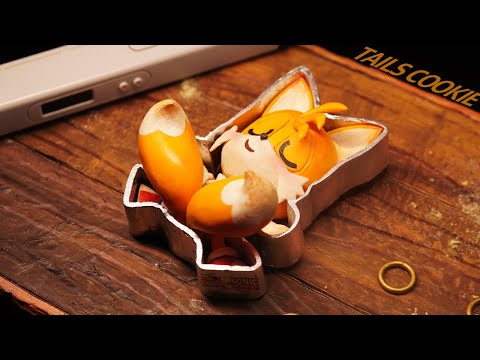 Tails cookie in cookie cutter. If I fits, I sits! [Sonic]