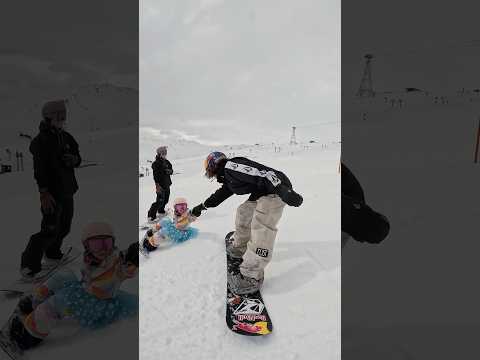 6 year old Cashy rides with Olympian Valentino Guseli - PART 2 #snowboarding