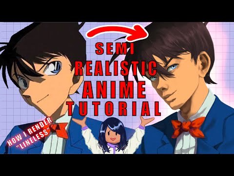 HOW TO DRAW SEMI REALISTIC ANIME 🌸intro to lineless and realistic shading