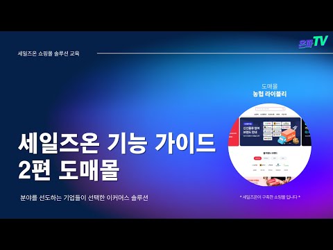 🔑세일즈온 기능가이드 2탄 도매몰🔑