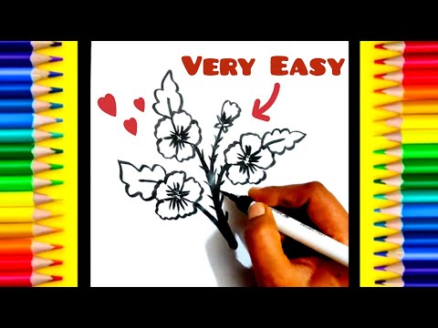 How to draw Hiw to draw a flower. #flowersdrawing, @lovuart.